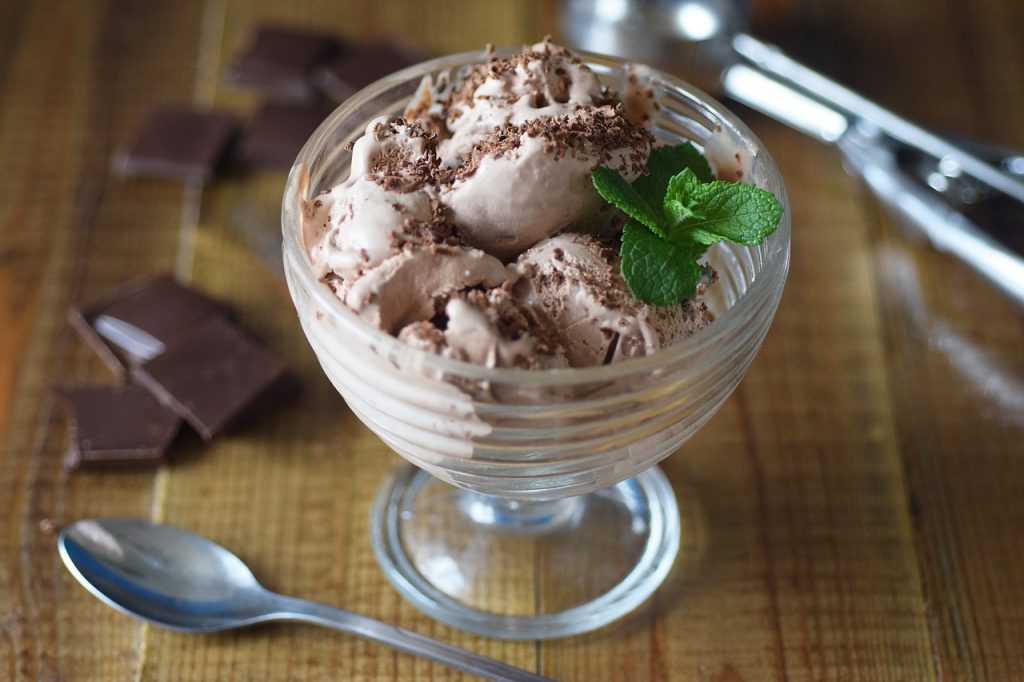 sorvete de chocolate