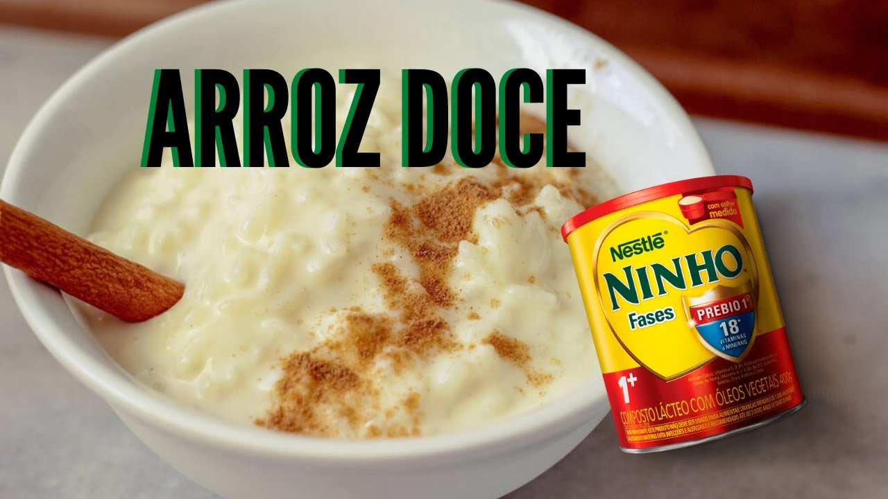 arroz doce com leite em pó