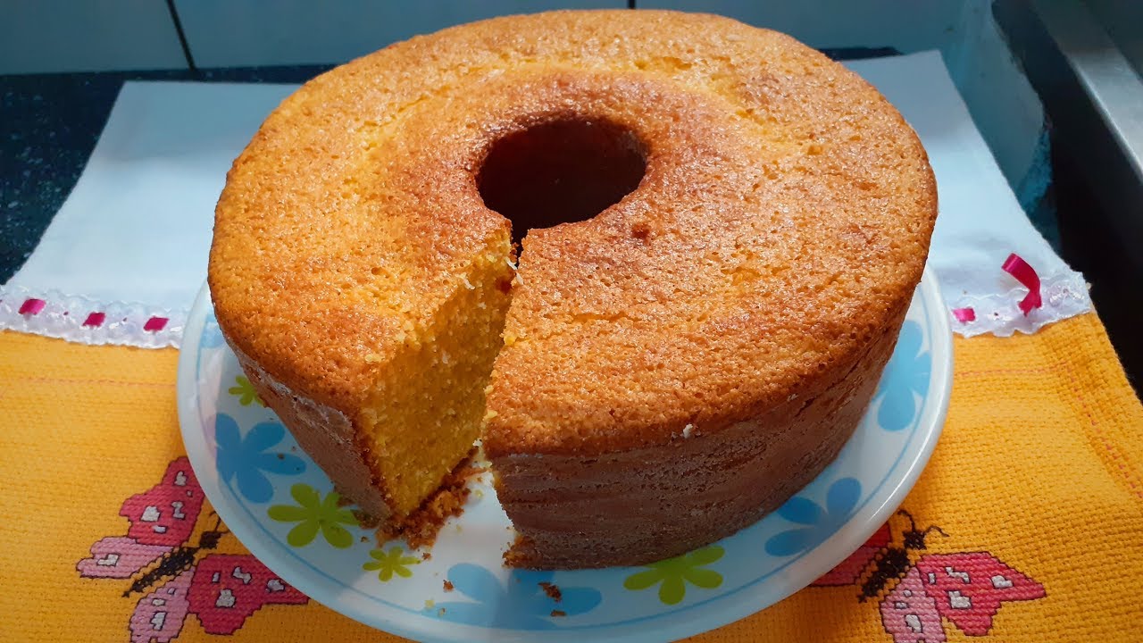 bolo de milharina com coco