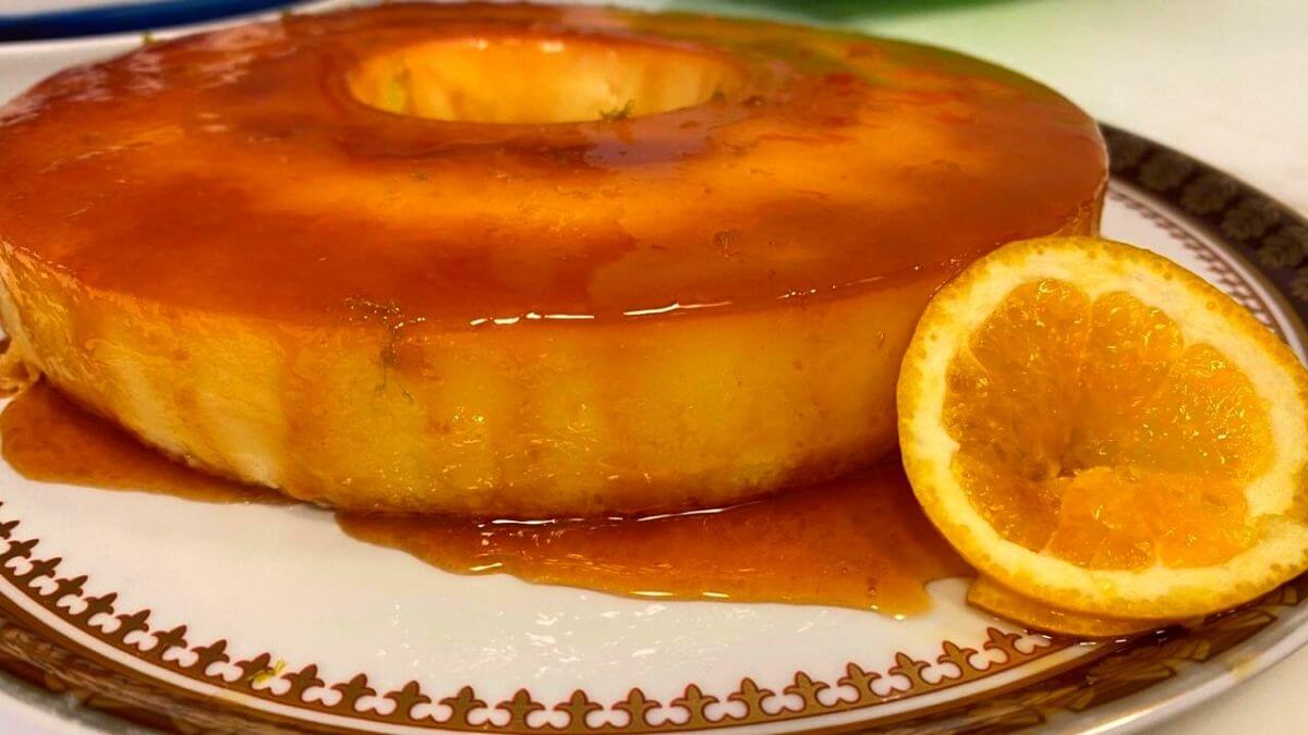 bolo pudim de laranja