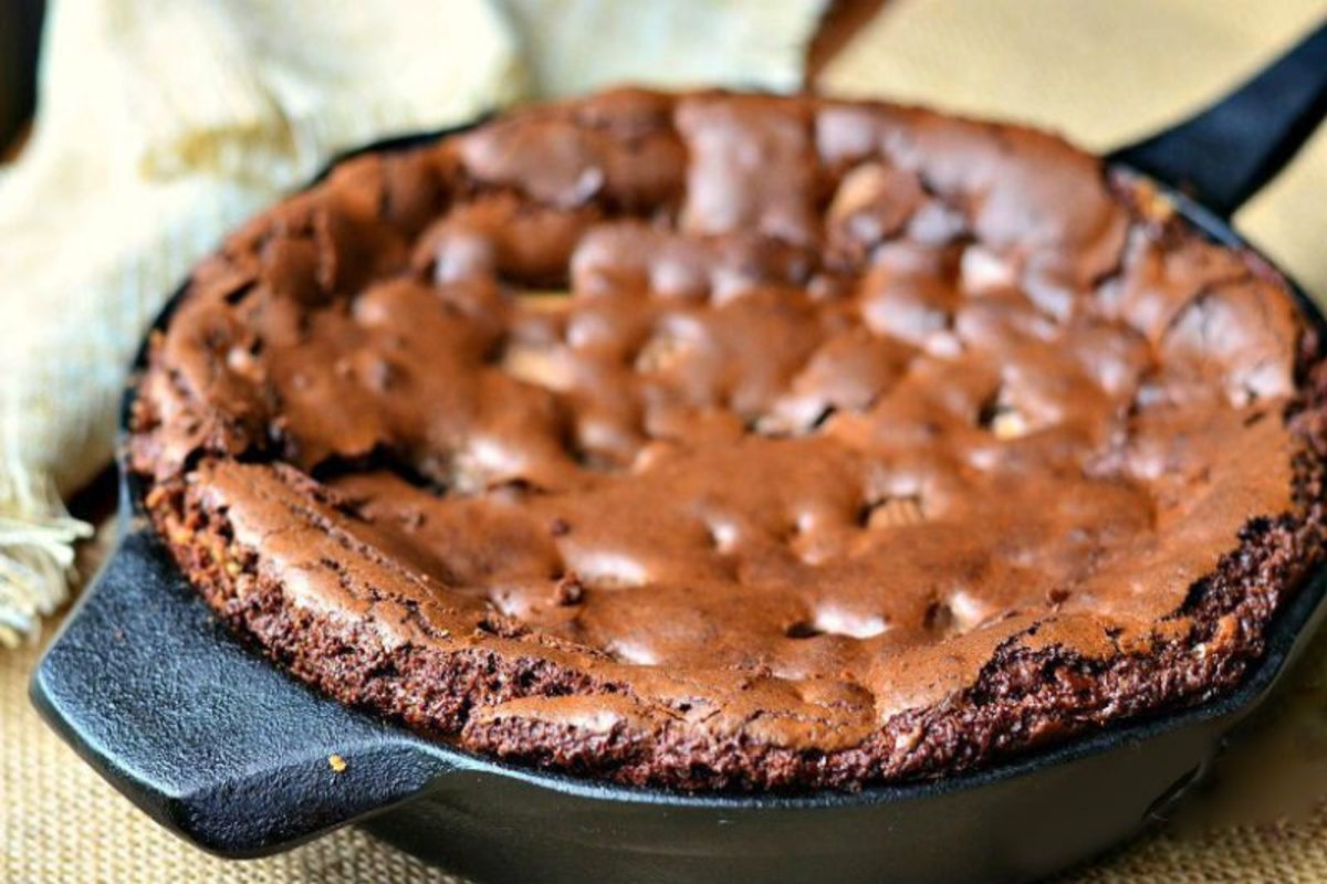 brownie de chocolate na frigideira