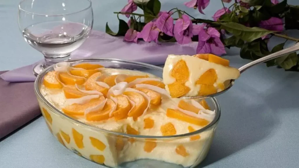 gelado de pêssego