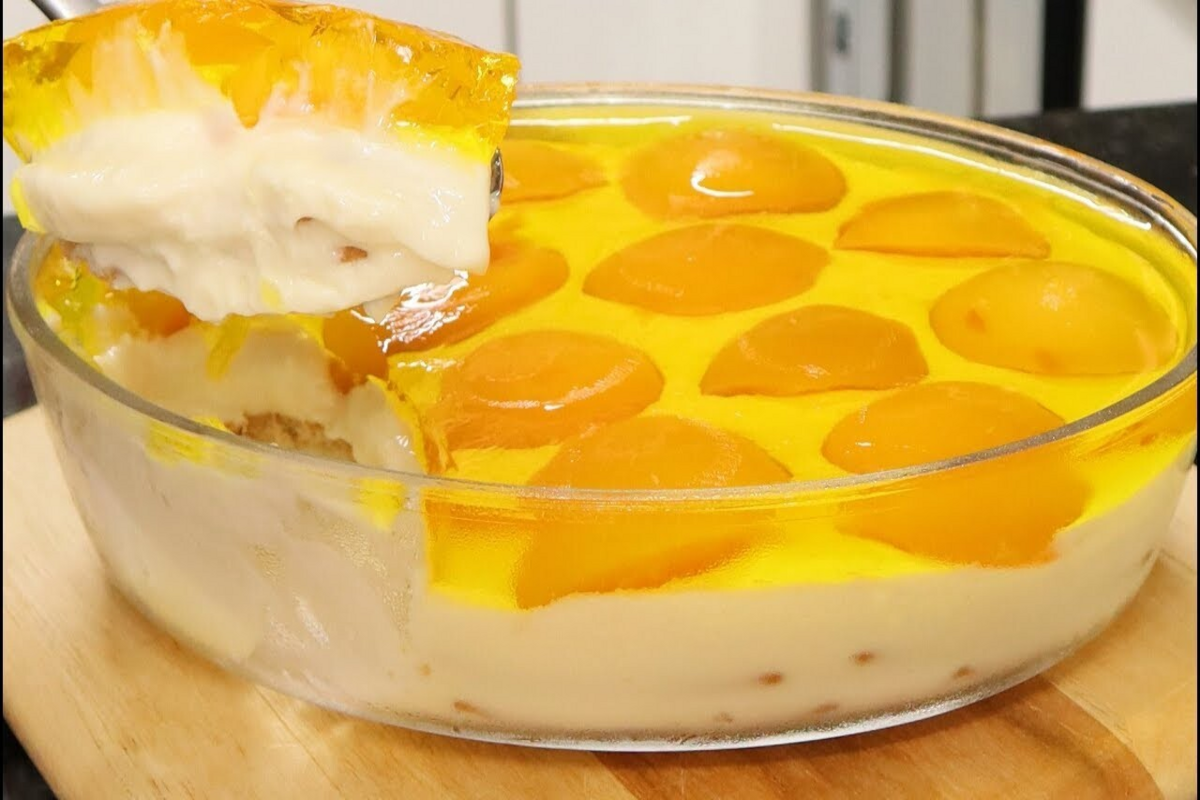 gelado de pêssego