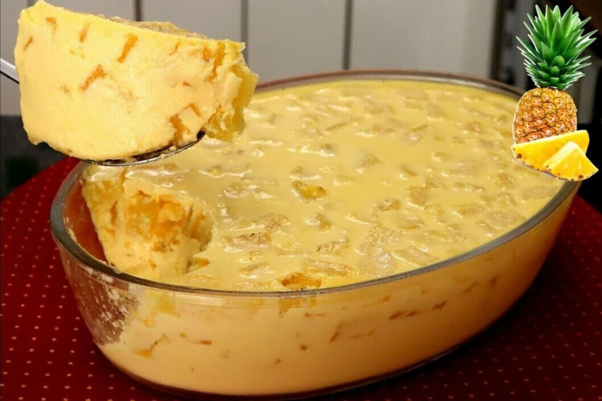 Geladão de abacaxi uma sobremesa