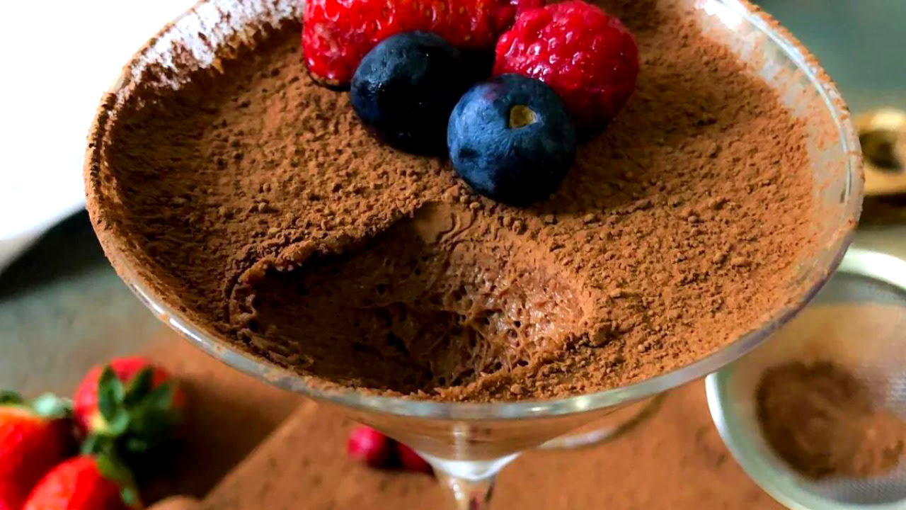 Mousse aerado de chocolate