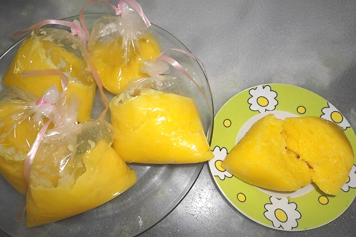 Pamonha no saquinho
