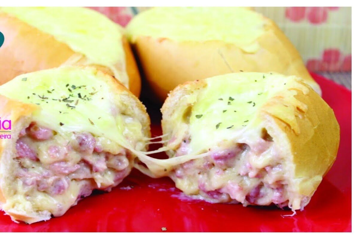 Pão Recheado com Queijo e Lingui