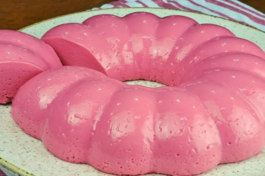 pudim de morango 