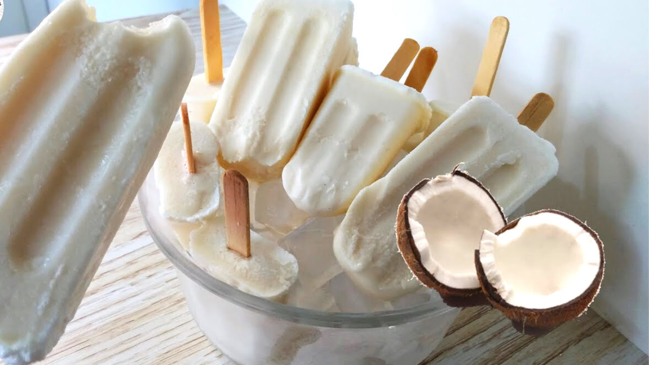 picolé de coco caseiro
