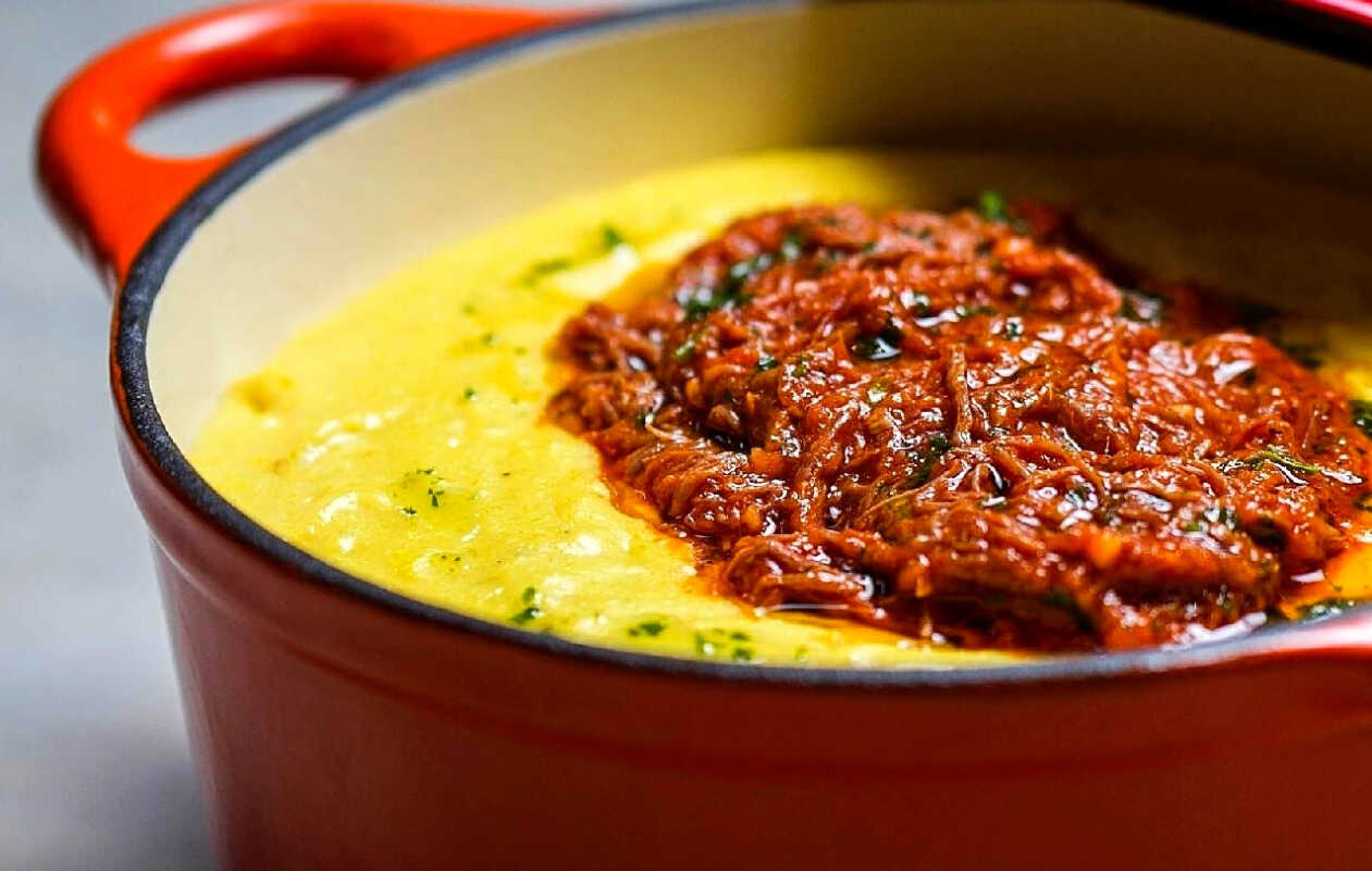 Polenta cremosa e simples