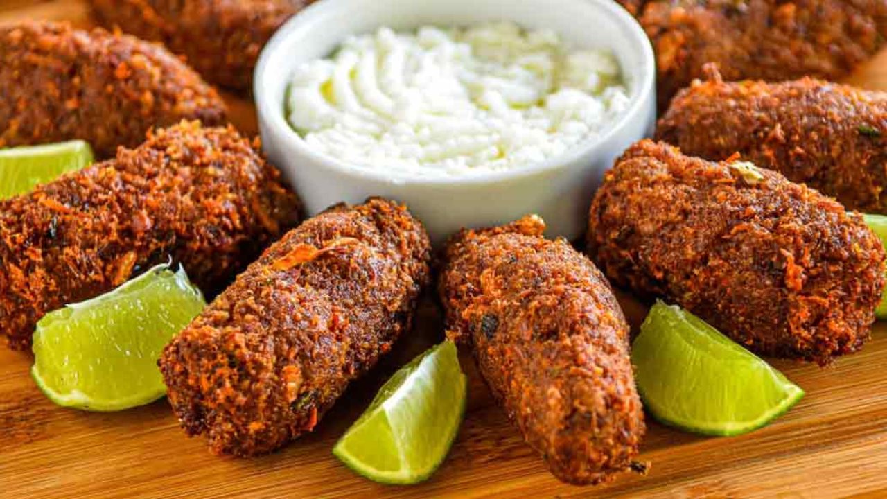 Bolinho de carne de feira