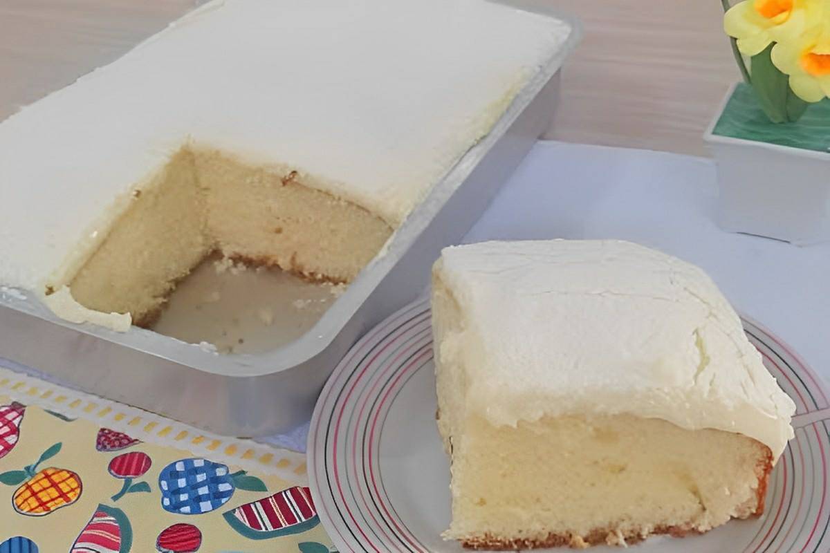 Bolo de leite ninho de liquidificador