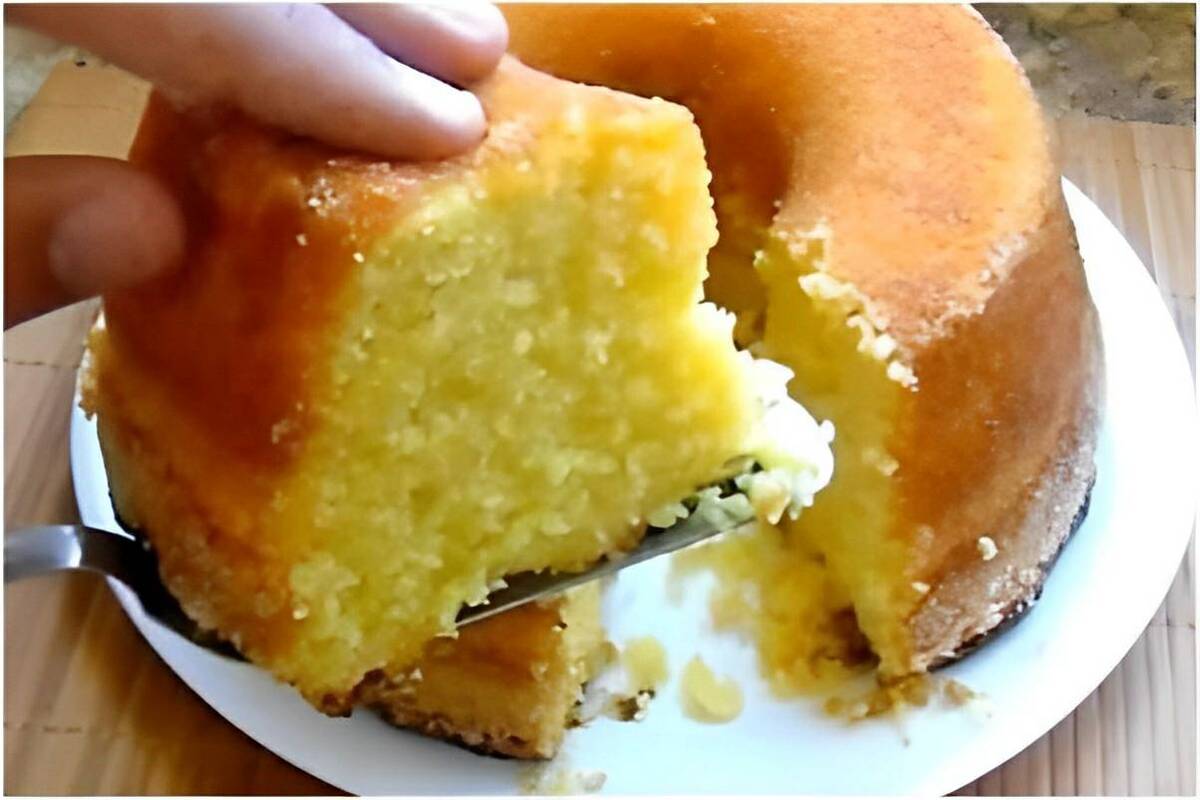 Bolo de milho com leite moça