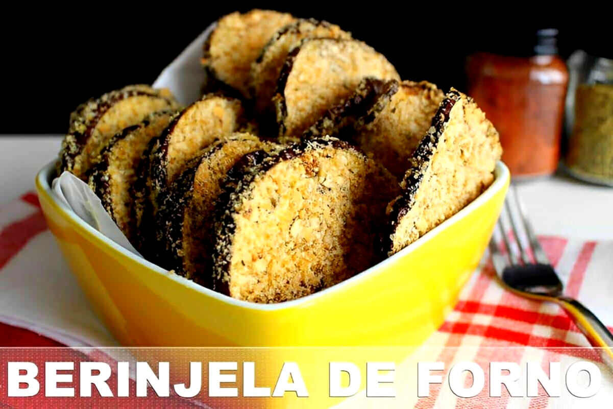 Berinjela de forno crocante empanada