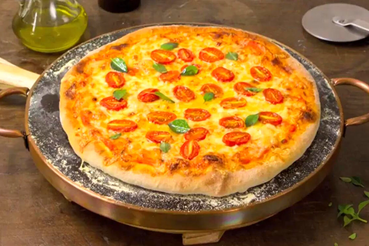 Pizza caseira de liquidificador