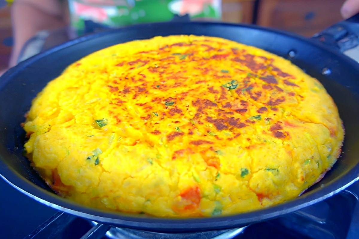 Torta de fubá na frigideira