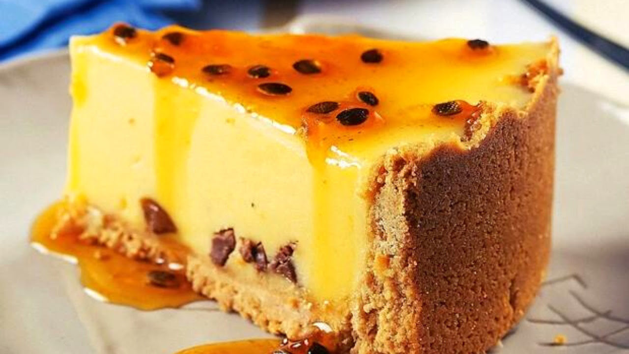 Torta de maracujá com manga