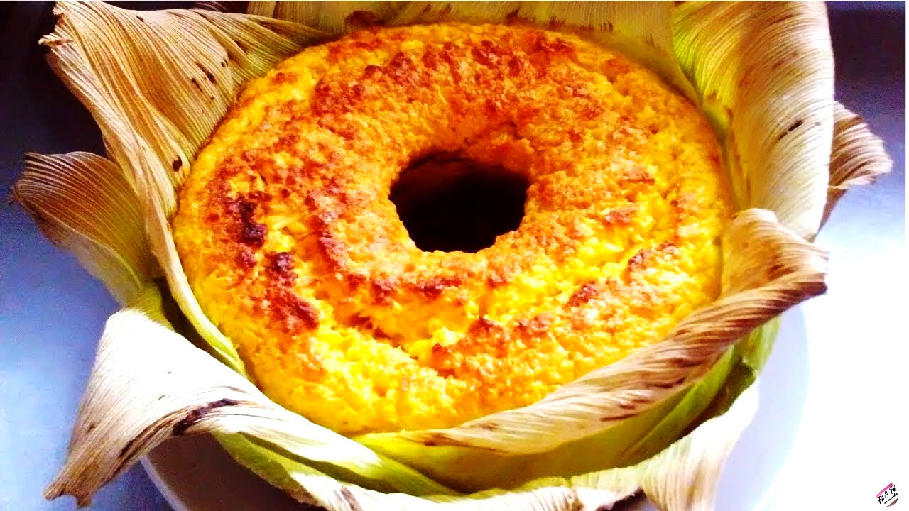 bolo de pamonha na palha