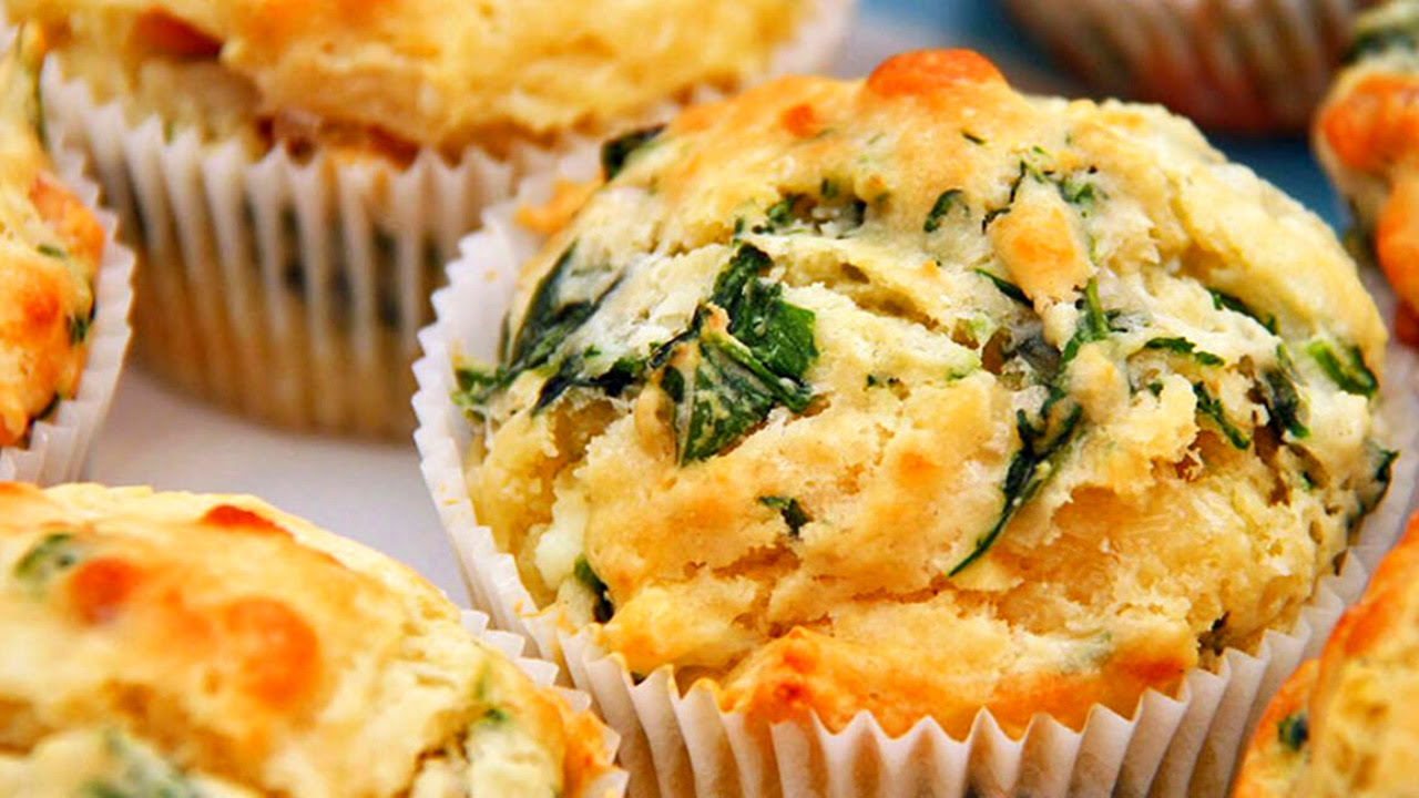 muffin de espinafre