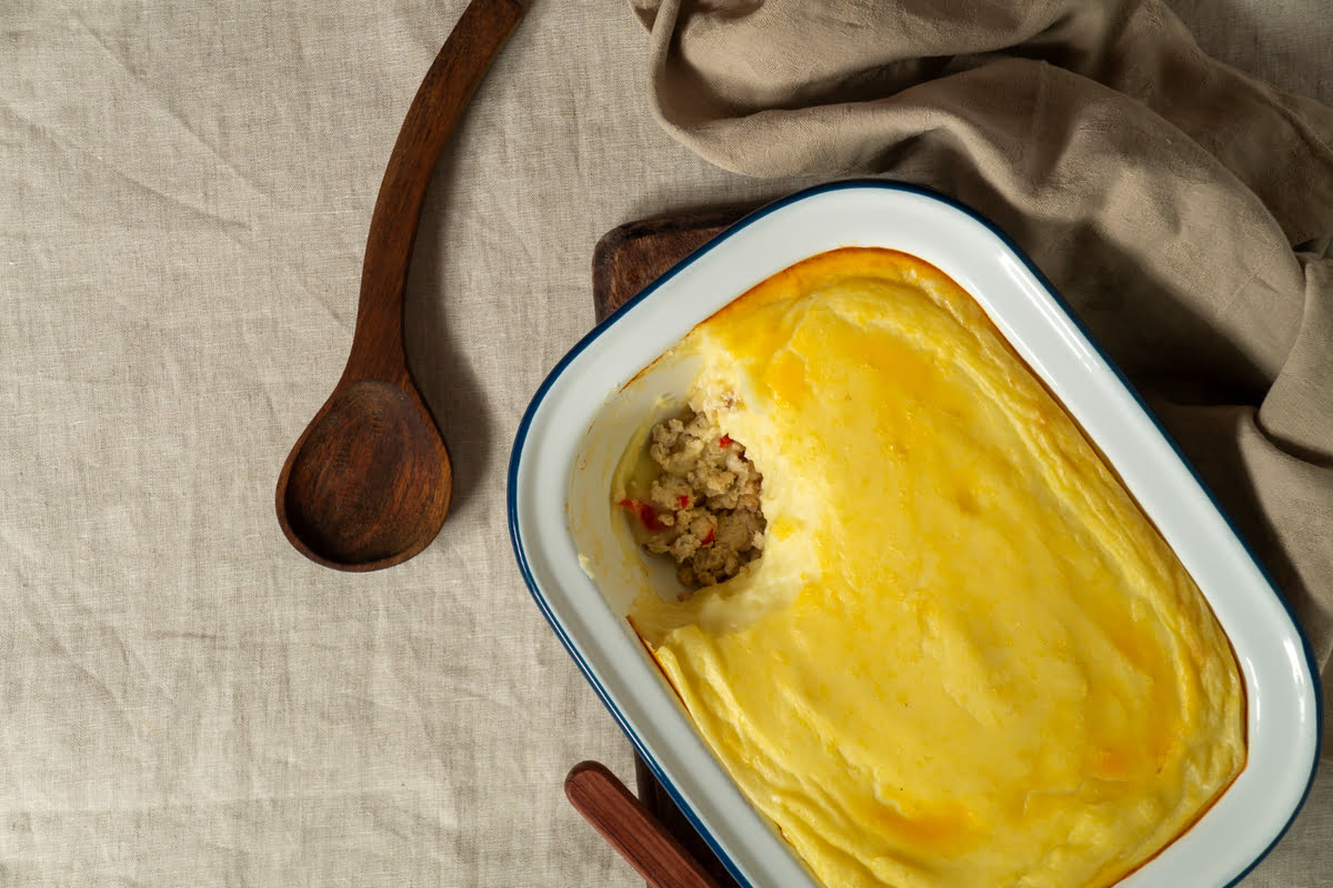Escondidinho de abóbora com carne seca