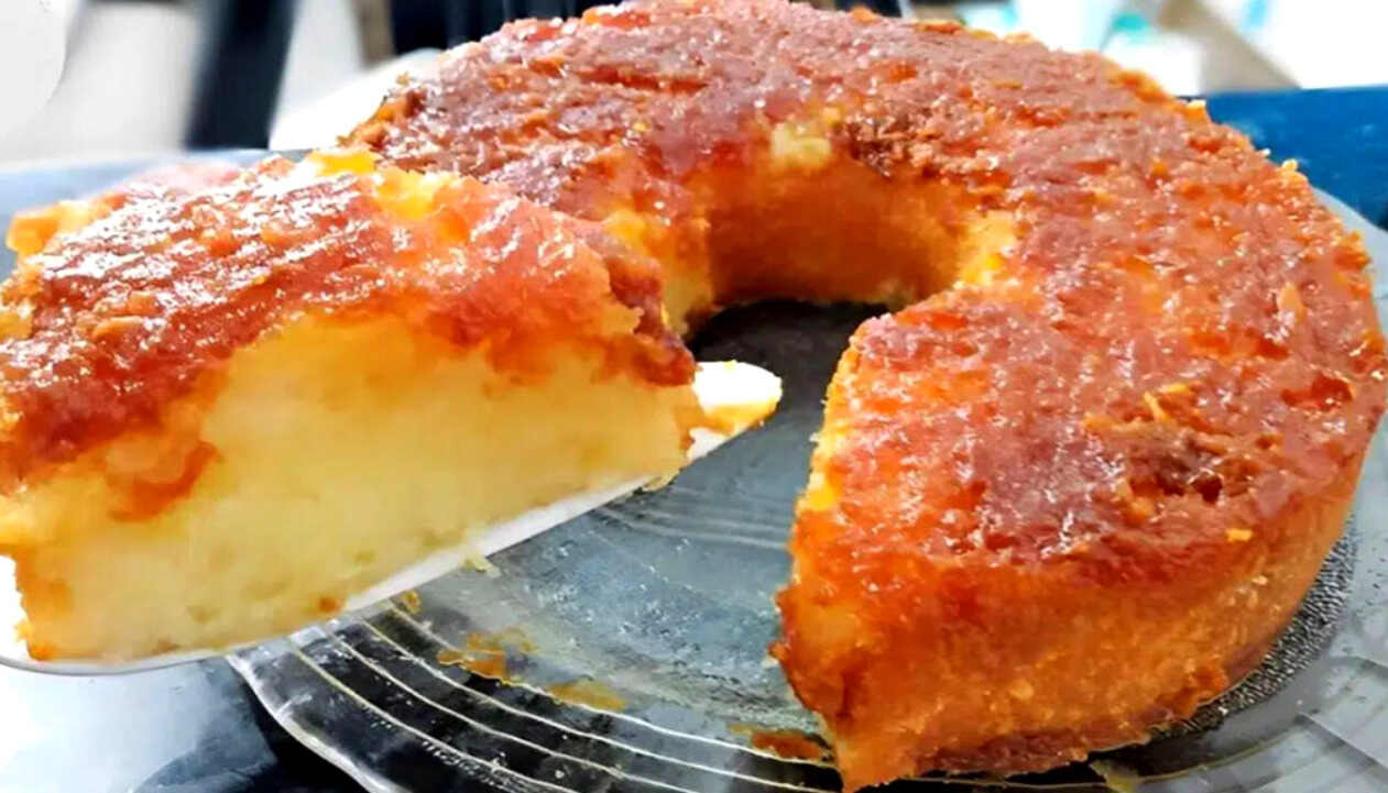 Pudim de coco com aipim