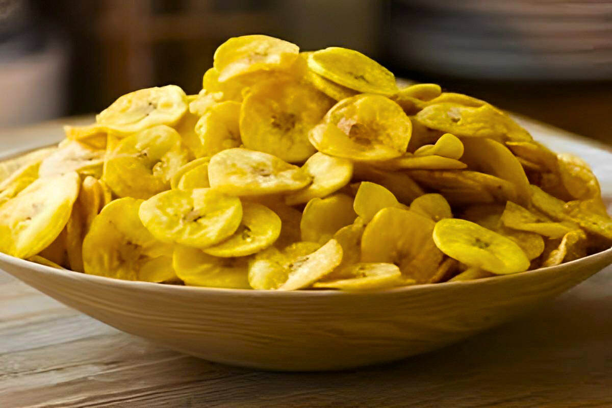 Banana chips caseira