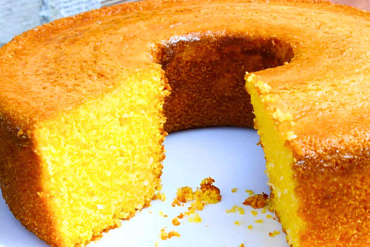 Bolo de milho com flocão