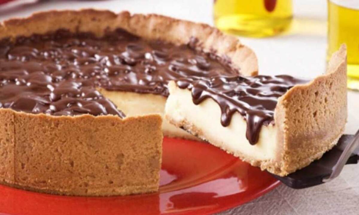 Torta de baunilha cremosa