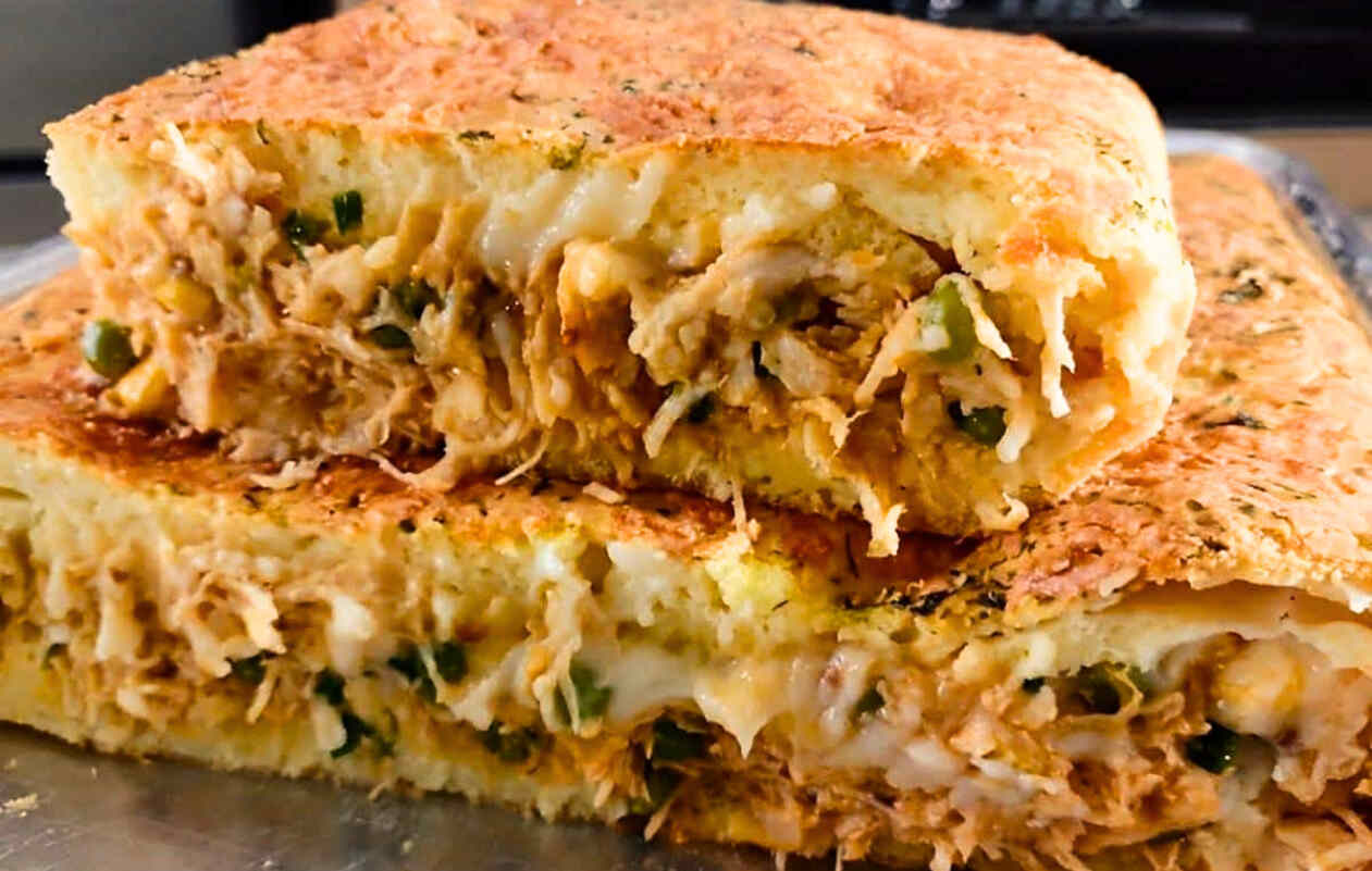 Torta de frango cremosa