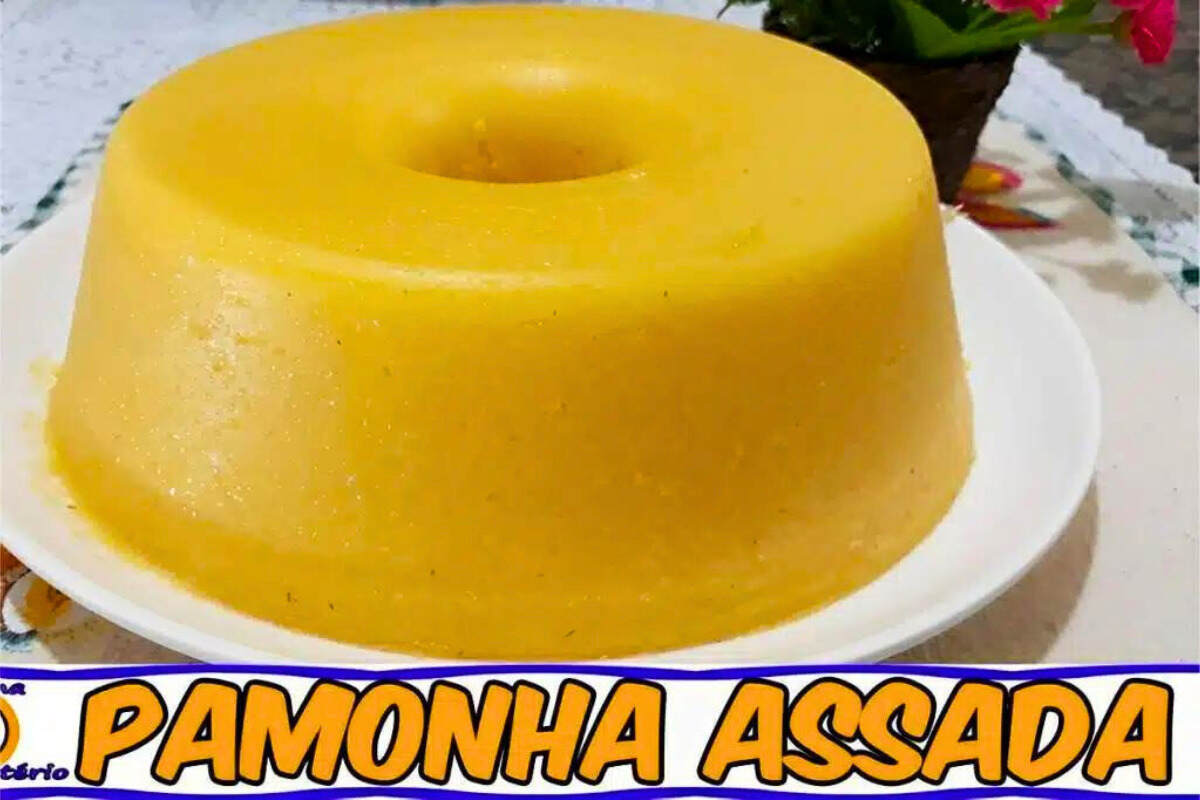 Pamonha gigante assada no forno