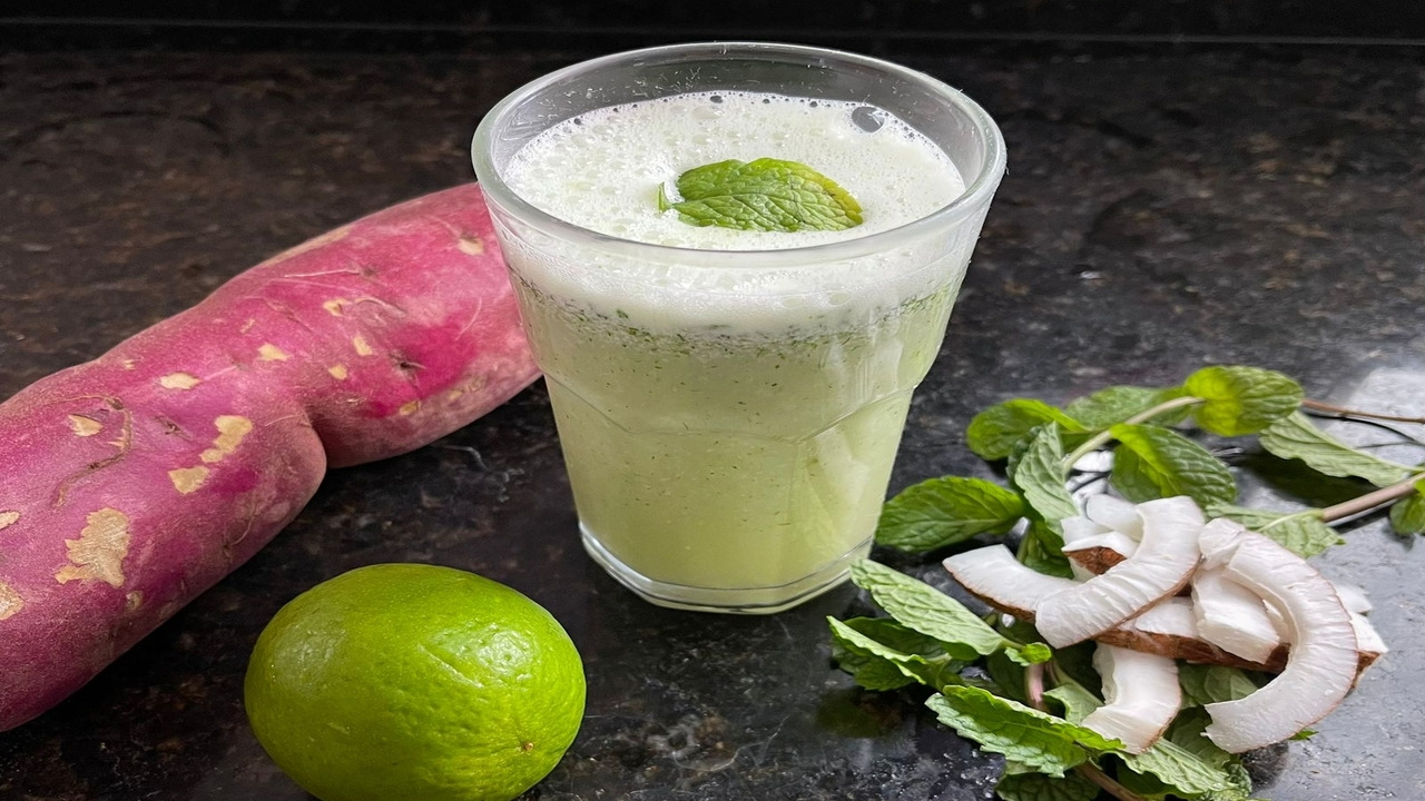 suco de batata-doce com limão