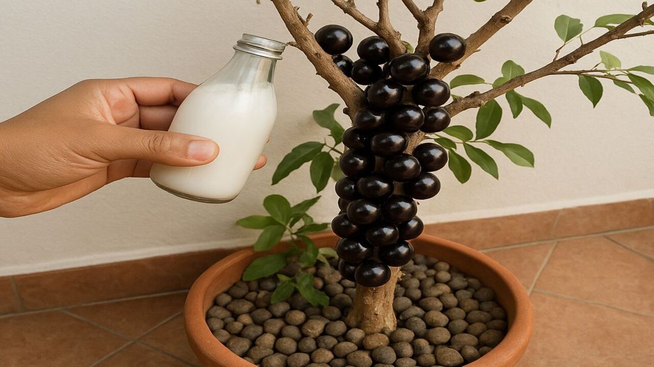 Só 1 copo faz a jabuticabeira frutificar o ano todo