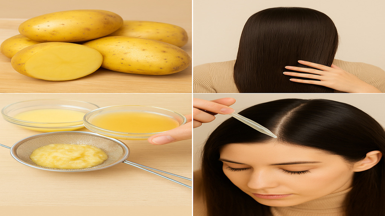 Suco de batata para crescimento capilar