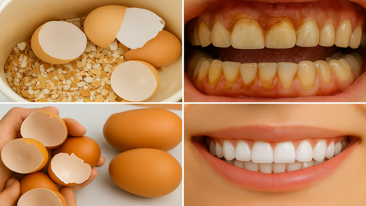 Como Clarear os Dentes Naturalmente em 5 Minutos com Casca de Ovo e Bicarbonato