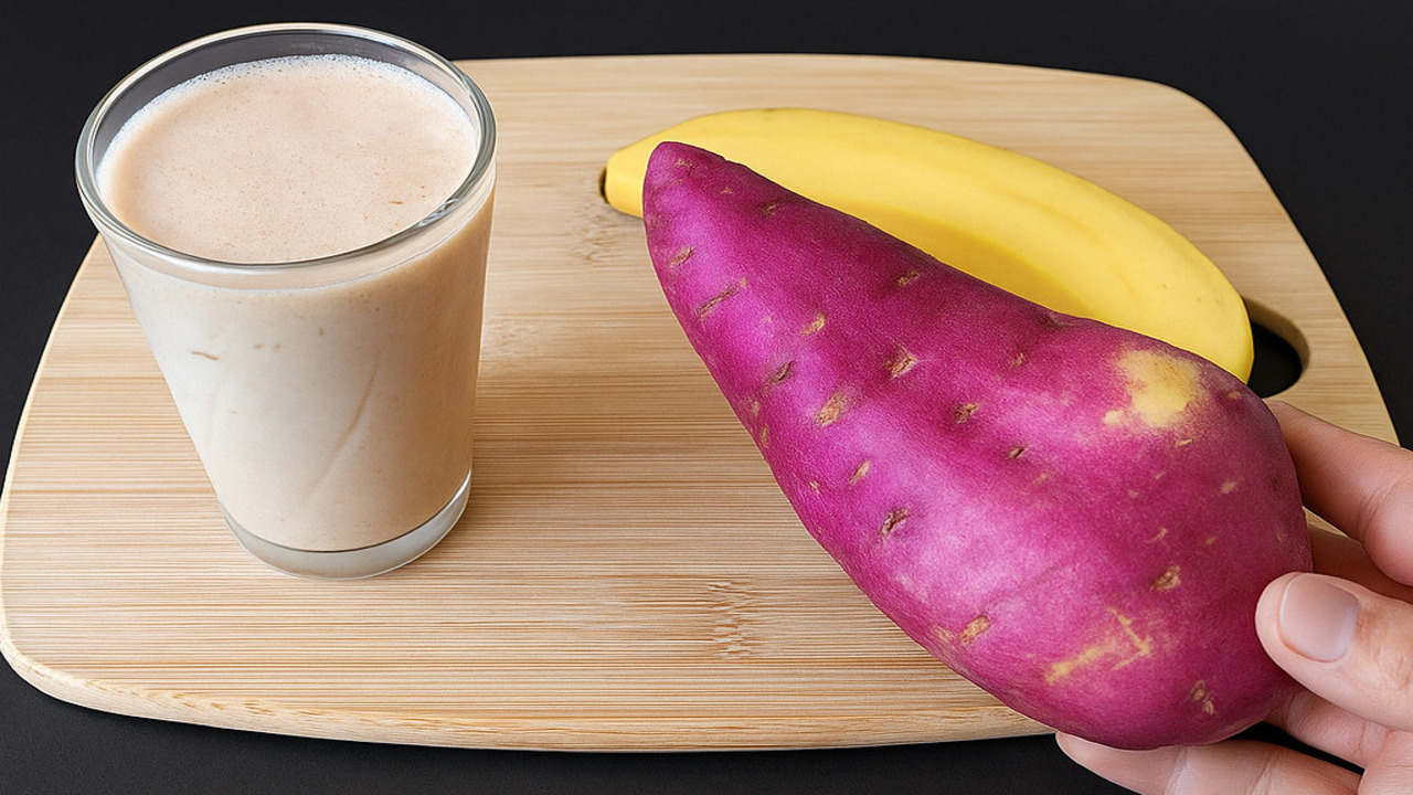SUCO DE BATATA DOCE COM BANANA
