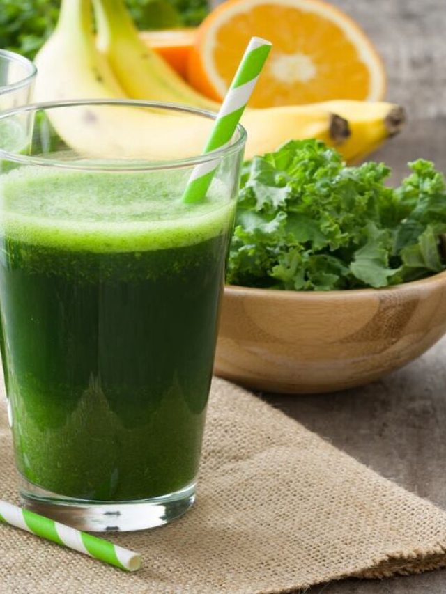 suco de laranja com couve